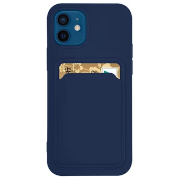 Phone Case for Apple iPhone 14 13 11 12 pro max mini 7 8 plus XR XS X SE 2020 cover Original cases Card Bag Soft Liquid Silicone 1