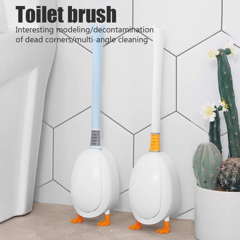 

Маленькая силиконовая щетка для унитаза с желтой уткой для дайвинга утка с длинной ручкой без перфорации креативный инструмент для очистки...