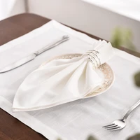 white napkin table napkin party wedding tablecloth restaurant household cottonlinen napkin table mat 12 pcs