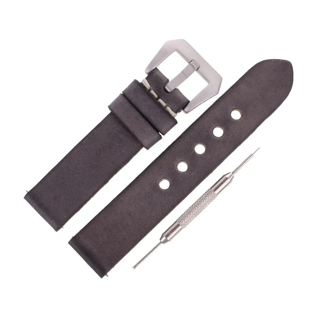 

Genuine Leather Cowhide Watch Band Strap Replacement 20/22/24 / 26mm