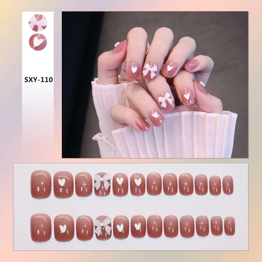 

2021 накладные ногти красочные искусственные накладные ногти с полным покрытием для невесты свадьбы для женщин девочек искусственные ногти ...