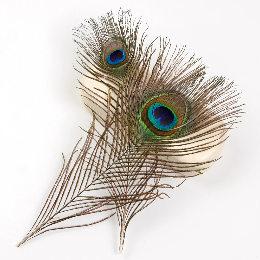 

wholesale Big Eyes Peacock Feather DIY Crafts Wedding Home Table Center Decoration Plume Clothing Stage Performance Bulk 25-30cm