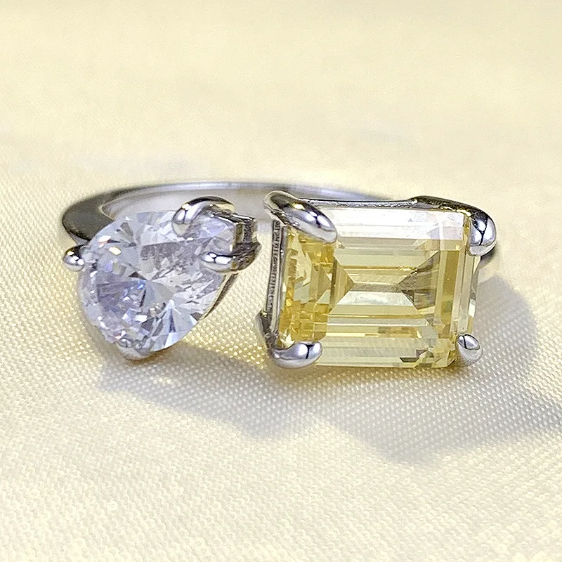 

2023 New S925 Silver Opening Simple Fashion Rectangle Ring
