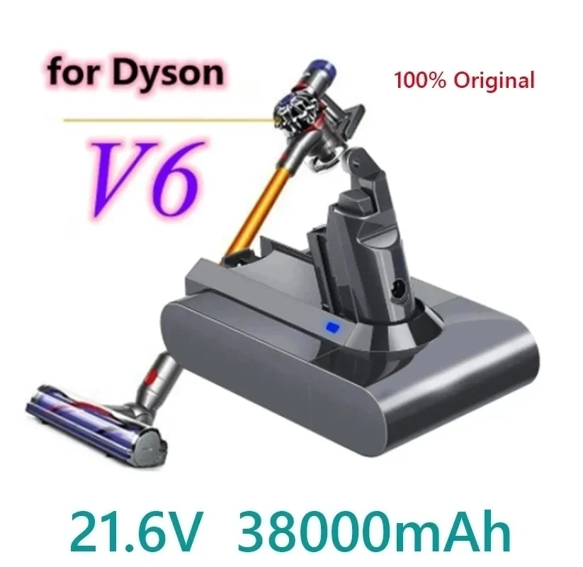 

100% Asli 21.6V 38000MAh Baterai Li-ion untuk Dyson V6 DC58 DC59 DC62 DC74 SV09 SV07 SV03 965874-02 Baterai Penyedot Debu L30