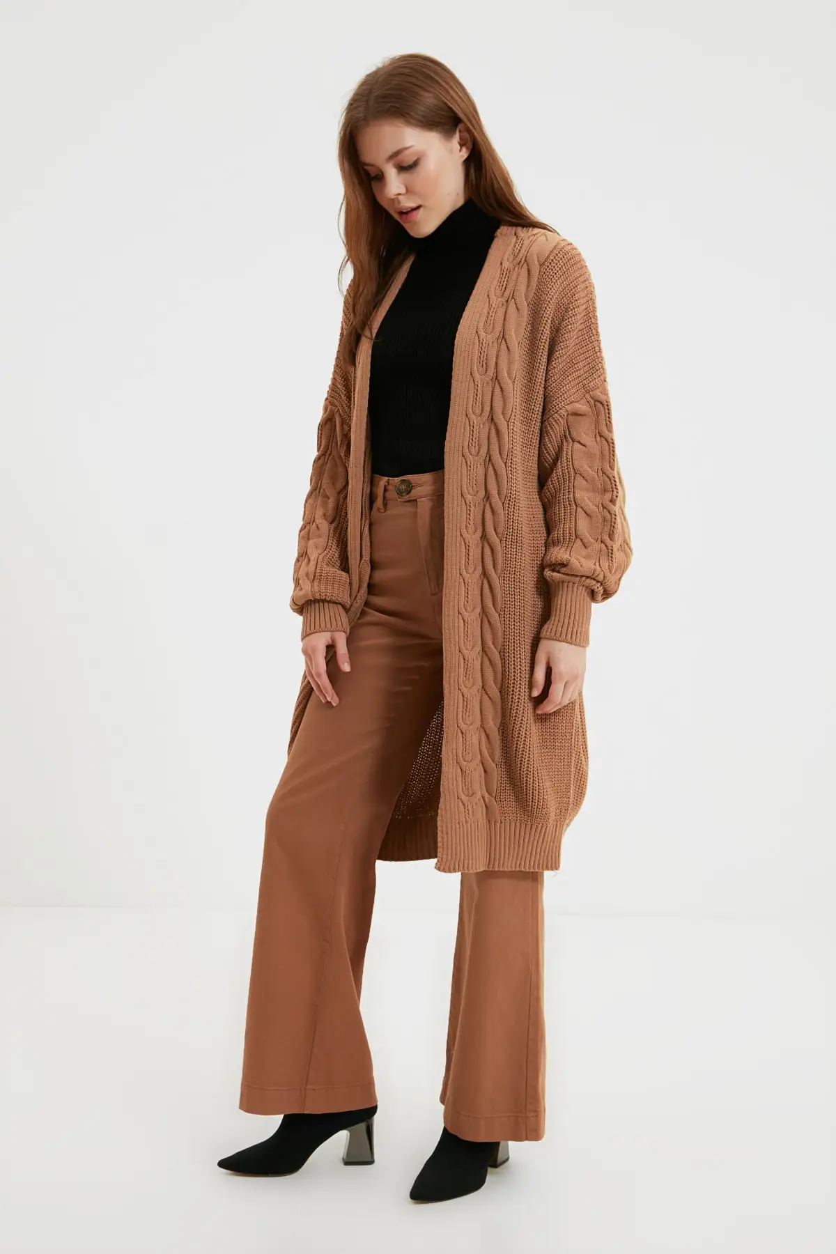 

Camel Long Knitwear Cardigan Christmas gift