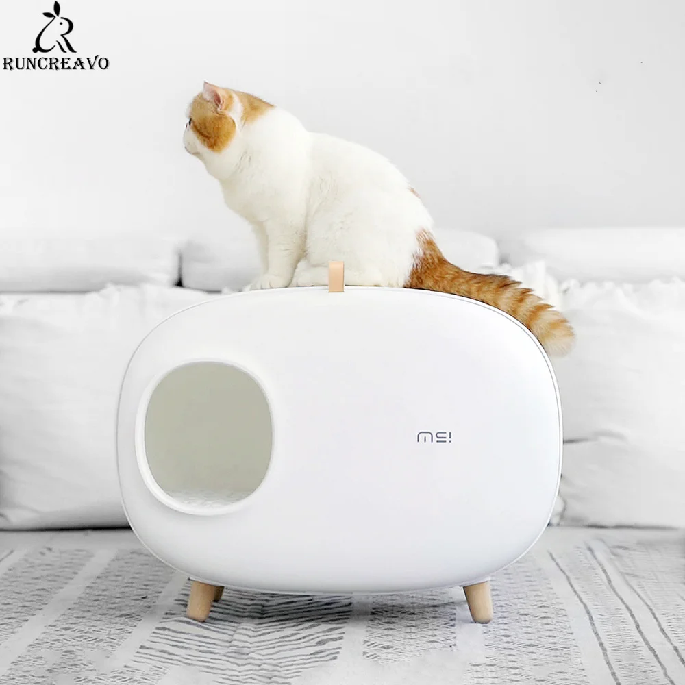 

2020 New Pet Cat Litter Box Fully Enclosed Cat Poop Tray Cat Toilet Pet Supplies Hot Sale