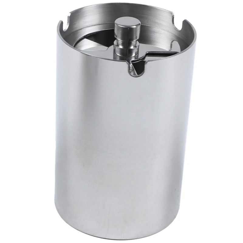 

New1Pc Metal Portable Small Stainless Steel Vehicle-Borne Ashtray For All Vehicle Models On The Market