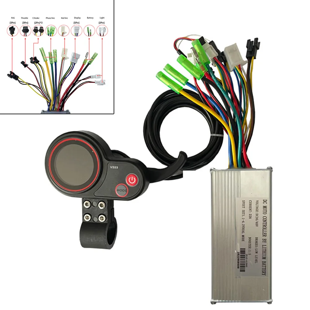 

36/48V 22A 500/750W Controller+Display For Kugoo Electric Scooter E-bike Durable Motor Brushless Controller Set