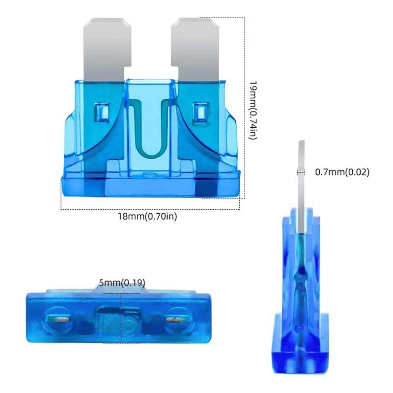 100 шт. мини-адаптер плавкого предохранителя с 6 предохранителями