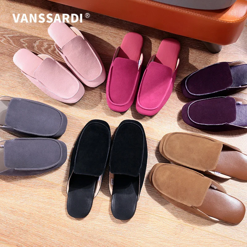 

2022 spring and autumn new couple leather shoes waterproof beef tendon bottom breathable comfortable home slippers