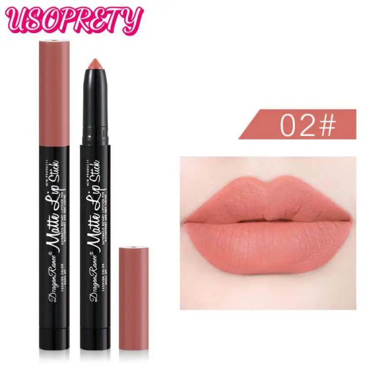 

Lip Contour Lipstick Lip Liner Pen Velvet Matte Lipstick Non-stick Cup Lipliner Lipstick 12 Colors Cosmetics Lipstick Pencil