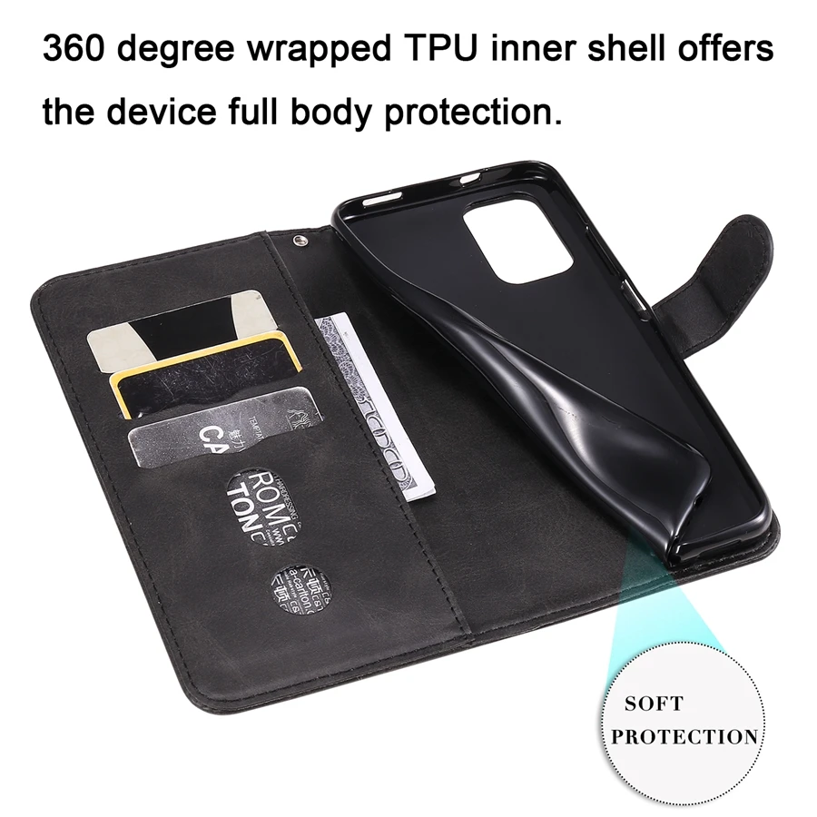 Wallet Faux Cowhide Leather Case For Xiaomi Redmi A1 11 Prime 10C Note 11 Pro 10 Pro 9 Pro Poco X4 Pro M5 11T 12 Lite 12T 13 Pro