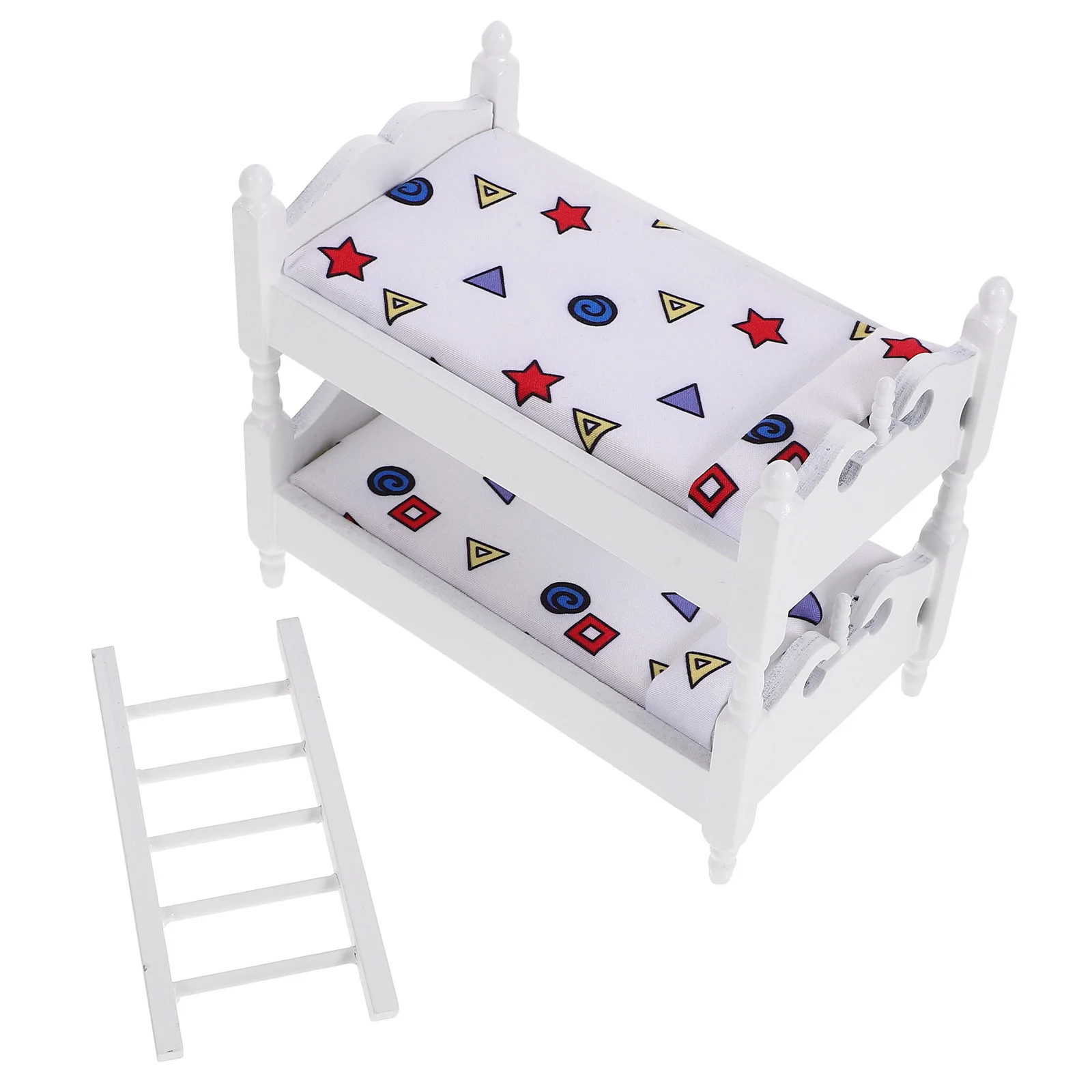 

House Accessory Miniature Bunk Bed Model Wooden Mini Bunk Bed Mini House Furniture