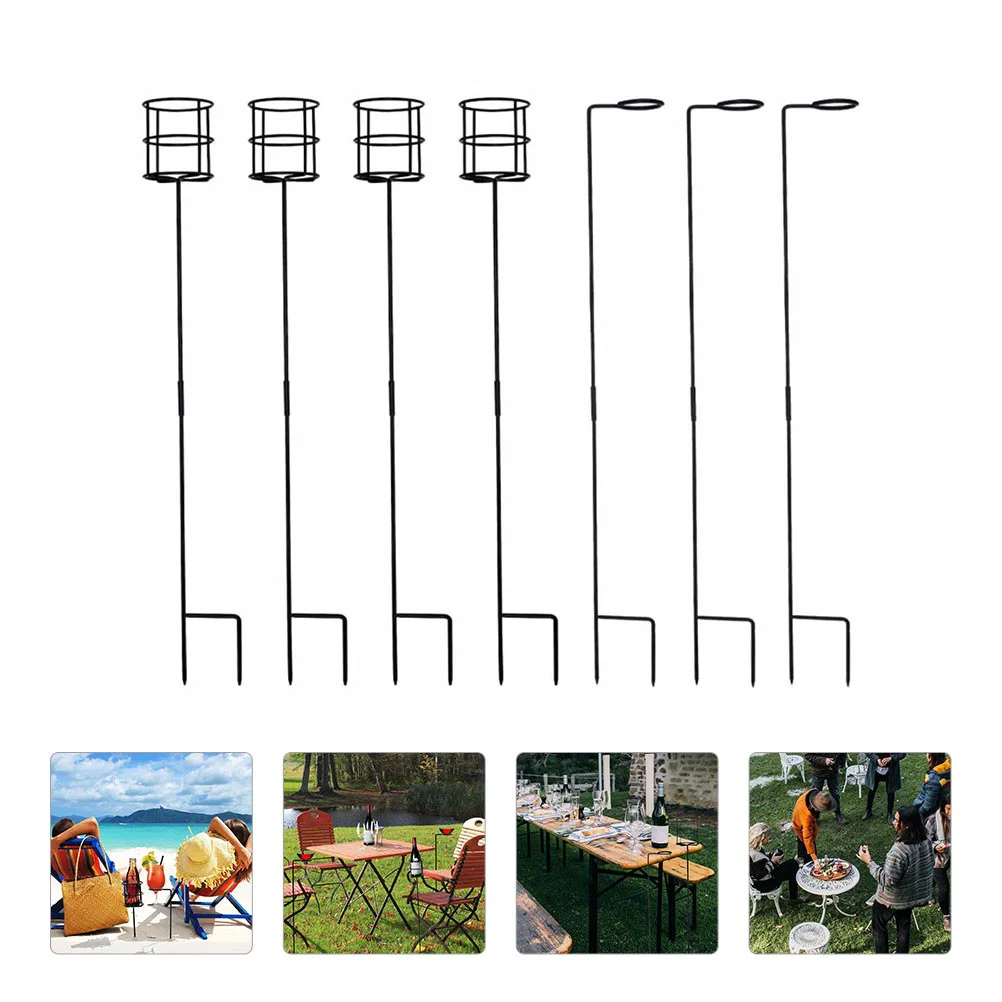 

7 Pcs Practical Lightweight Drink Holder Stakes Cup Hoder for Hiking Camping