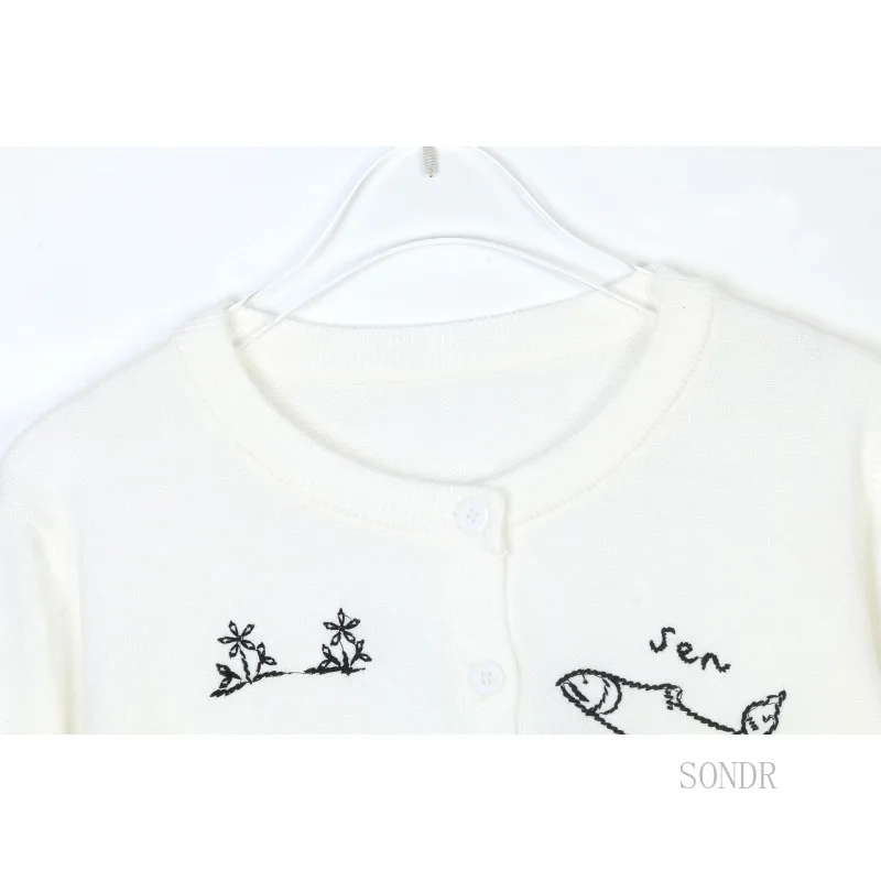 Высокомодный вязаный кардиган в сказочном стиле женский на осень-зиму детский