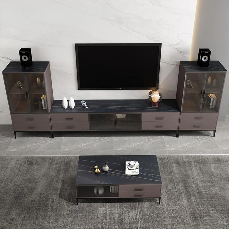 

Console Modern Minimalist Slate Home Storage Cabinet Smart TV Cabinet With Light Coffee Tabl Side Cabinet Wine Cabinet Furniture