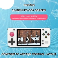 rgb10s rk3326 portable game console with 3 5 inch ips screen open source trigger button 3d joystick childrens genuine