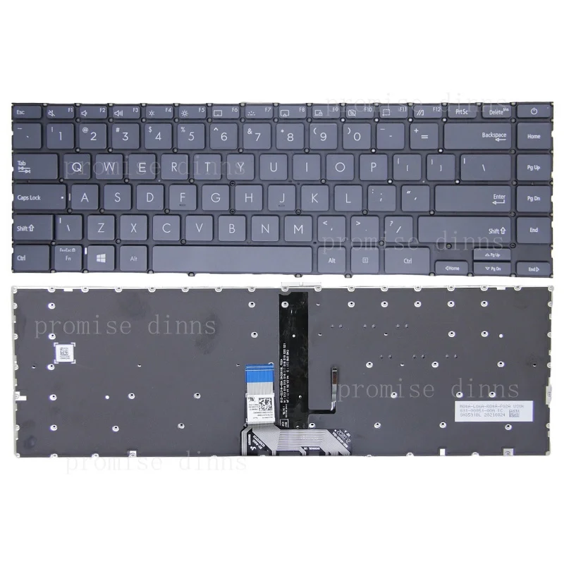 Фото Клавиатура с подсветкой (US) для Asus ZenBook 14 UX425E UX425EA UX425J UX425JA UX425IA №1