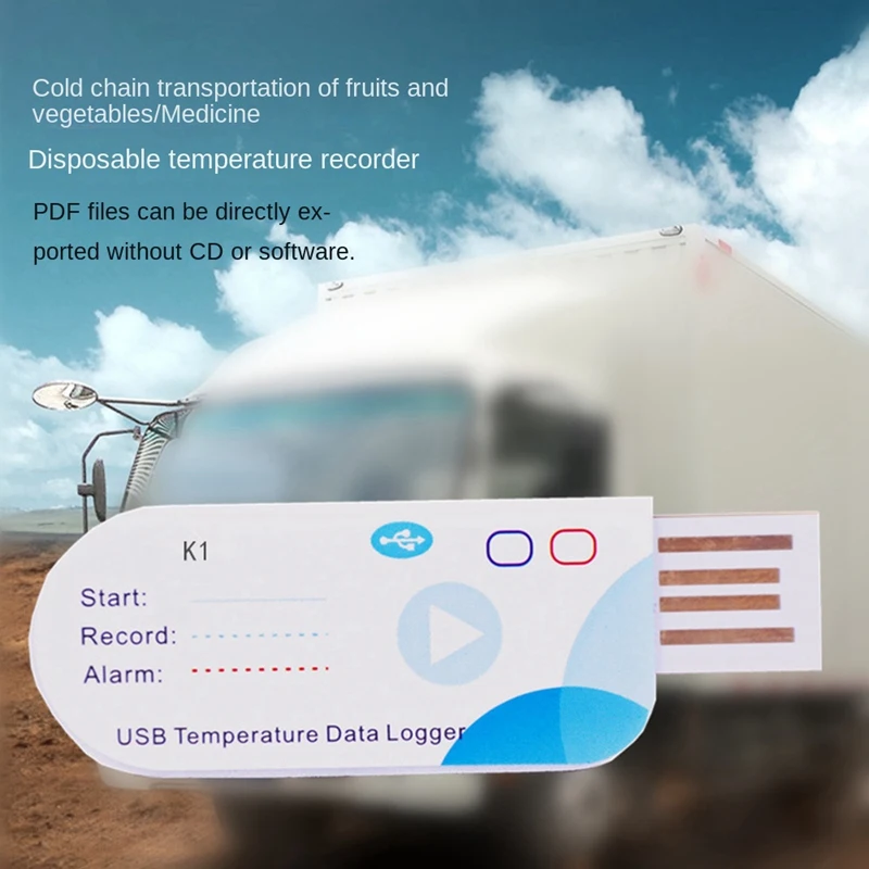 1 шт. USB-регистратор данных о температуре одноразовый рекордер 14400 точек USB-отчет 60