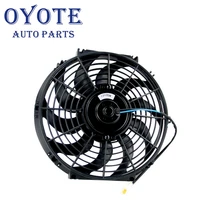 oyote 10 12v 80w electric auto cooling radiator fan mounting kit with slim reversible blade fan