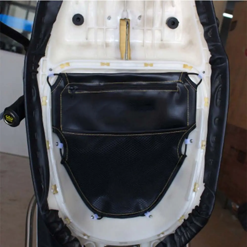 

PU Leather With Keychain Hook Scooter Under Seats Storage Pouchs Hanging Bag Dual Pockets Storage Bag Motor Parts