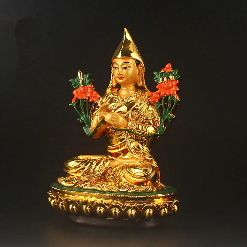 Специальный дизайн Золотая фигурка Цунхапа статуя три хвостового человека Treasure