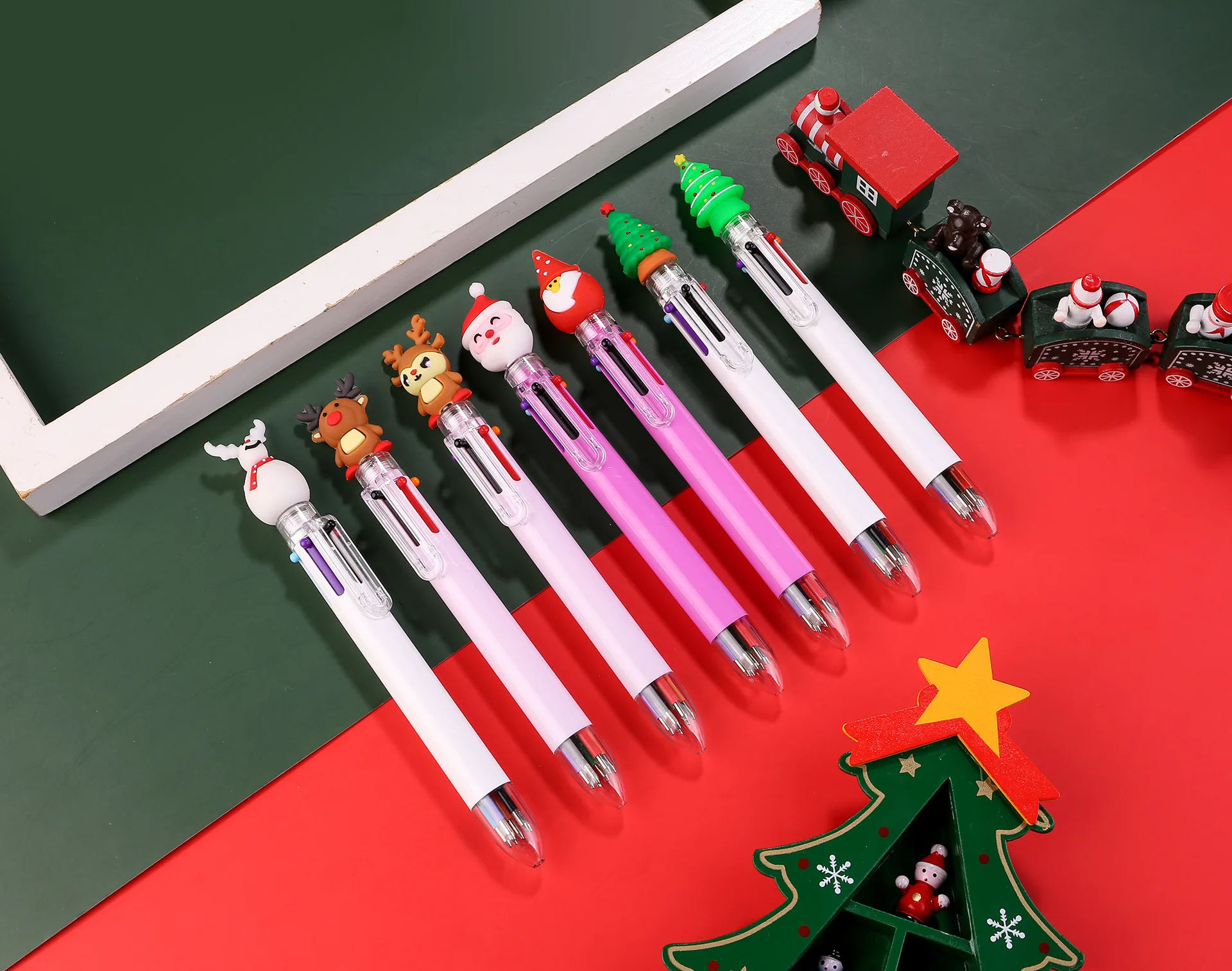 

Шариковая ручка, 15 шт., 6 цветов, мультяшная Рождественская серия, креативные Мягкие Резиновые Милые цветные ручные ручки, подарок, искусственная Канцелярия