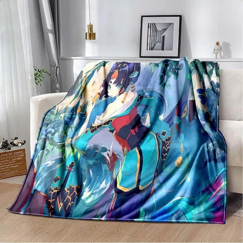 Модное HD печать мультфильм аниме игра Onmyoji одеяло для спальни детская простыня