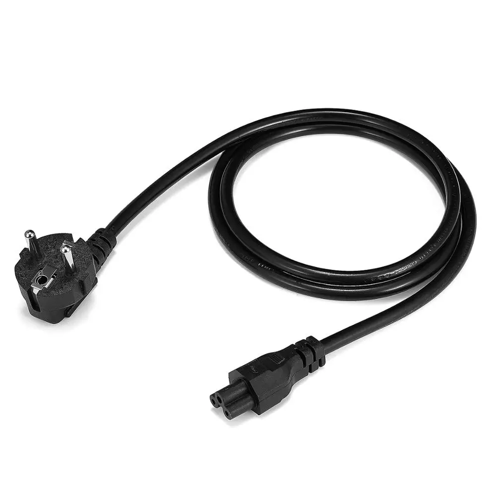 Computer Notebook Power Cable EU Euro IEC C5 Power Supply Cord For Sony HP Lenovo Dell Laptop PC Computer Monitor TV