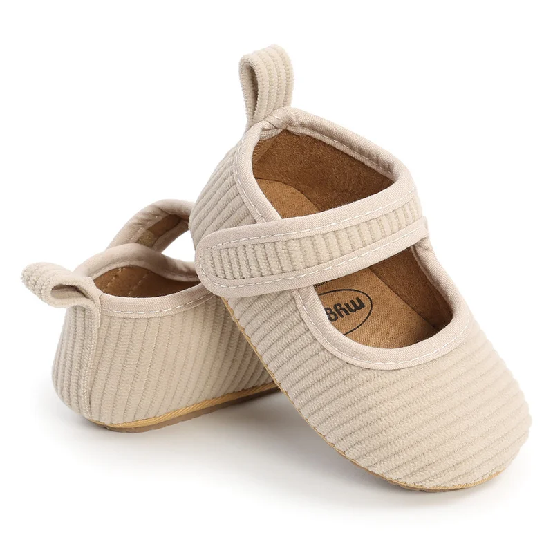

Newborn Baby Shoes Corduroy Bow-knot Toddler Rubber Sole Anti-slip Walkers Baby Boy Girl Infant Moccasins Princess Shoes