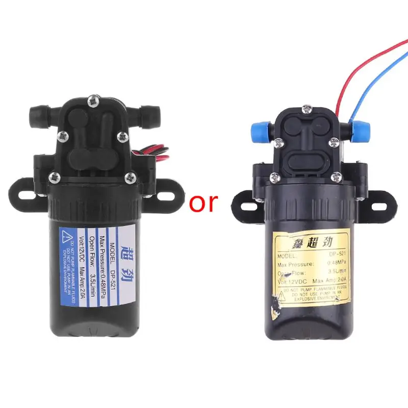

DC 12V 3.5L/Min 0.48MPa 70 PSI Diaphragm High Pressure Self Priming Water Pump 11XA