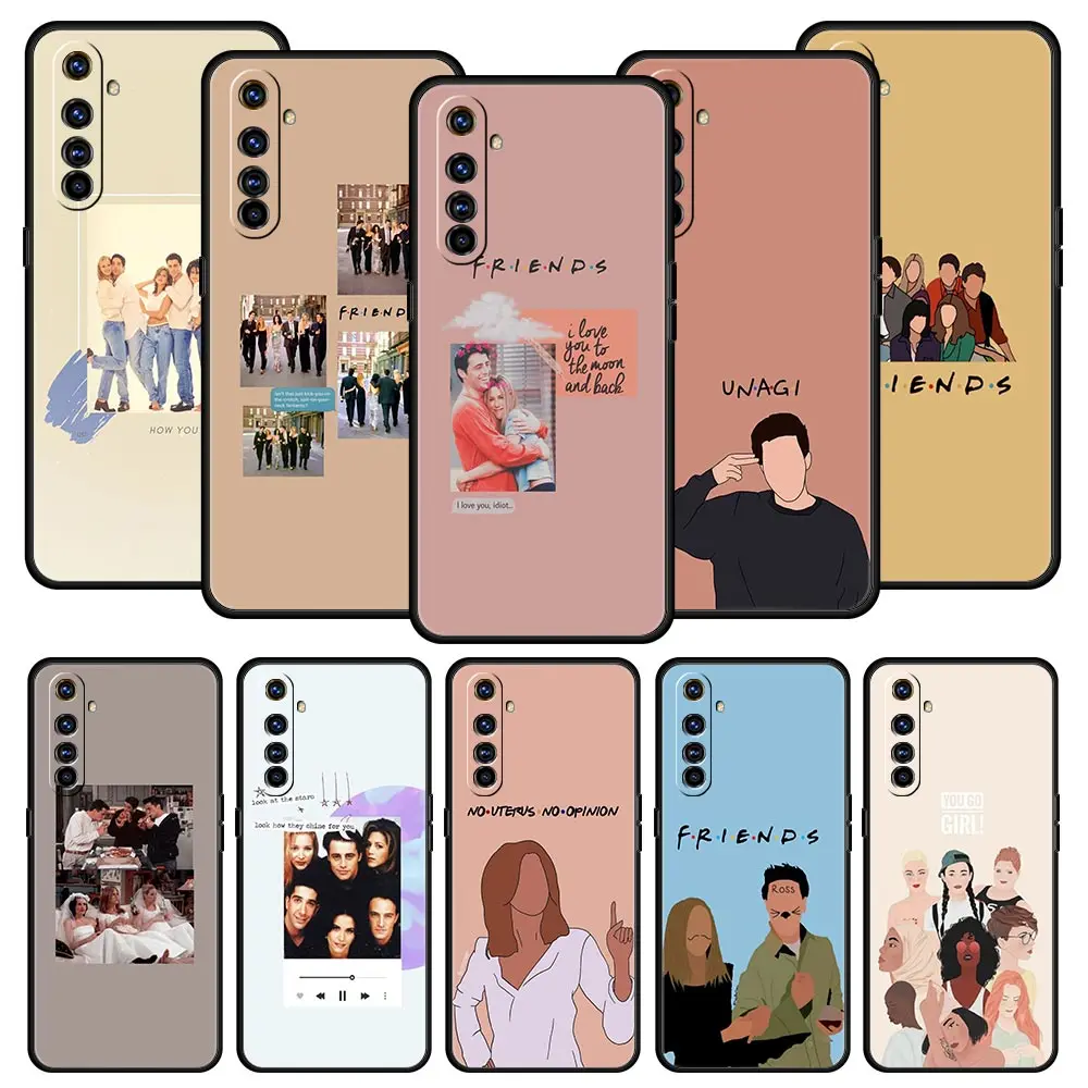 

Cover Case for Realme 6 6S 7 7i 8 8i 9 9i Pro C17 6Pro 7Pro 8Pro 9Speed 9ProPlus 5G Full Korea Coque Bag Cartoon Friends TV