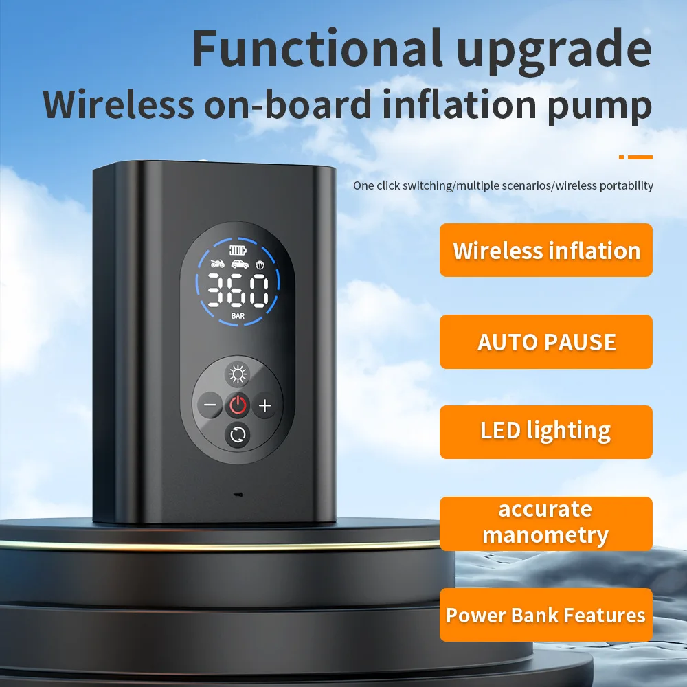 Портативный Электрический Воздушный Насос 4000 Psi С Манометром Быстрой Зарядкой