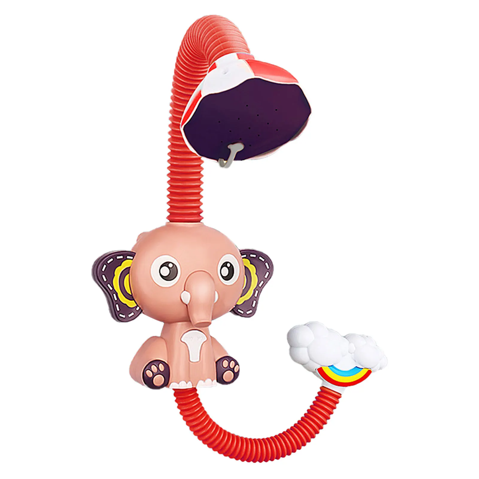 

Battery Powered Baby Bath Toy Toddler Rain Head Animal Bathroom Electric Shower Water Spray Play Cartoon Elephant Sucker Kids