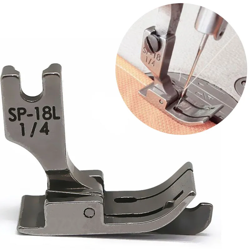 1 PCS 1/2 1/4 3/16 1/8 1/16 SP-18 Left / Right Edge Guide Presser Foot For Flat Car Moving Industrial Sewing Machine Accessories images - 6