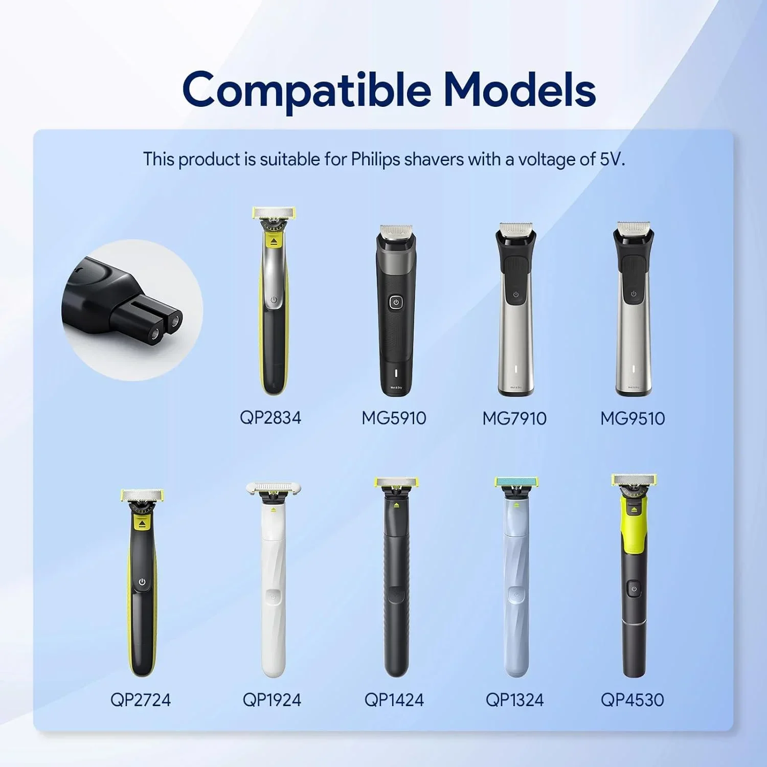 Yinke 5V Type-C адаптер для бритвы зарядный преобразователь Philips Norelco OneBlade QP2724 QP2834 QP4530