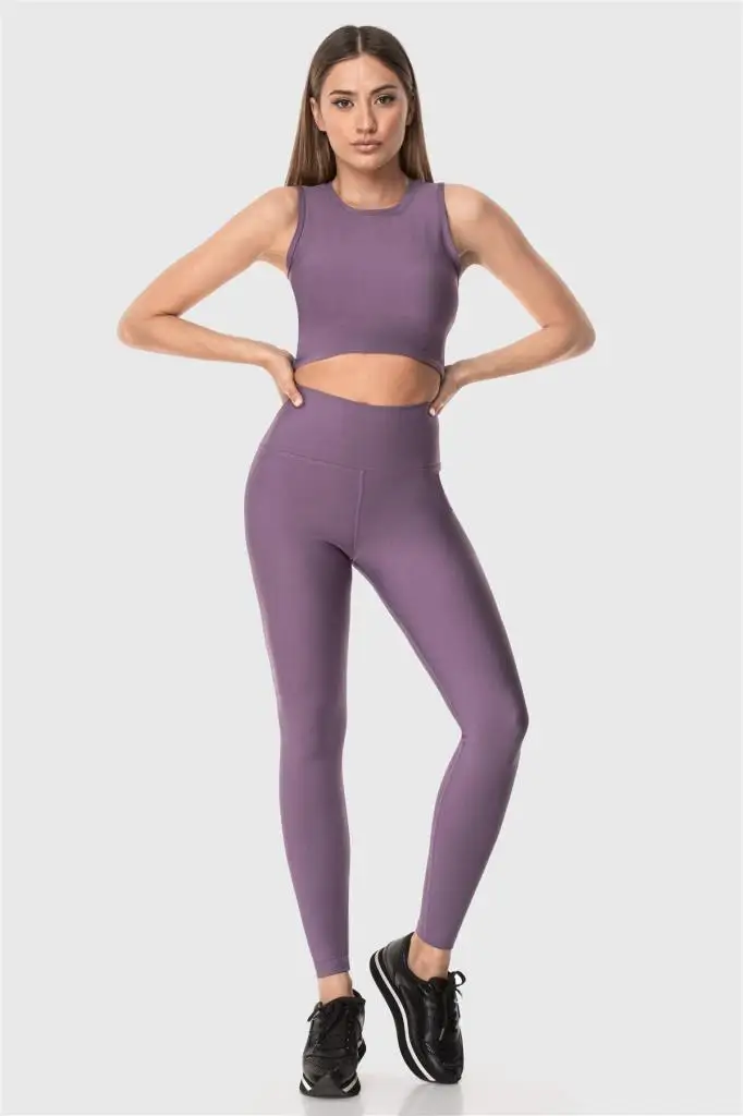 Superstacy High Waist Lilac Sports Leggings