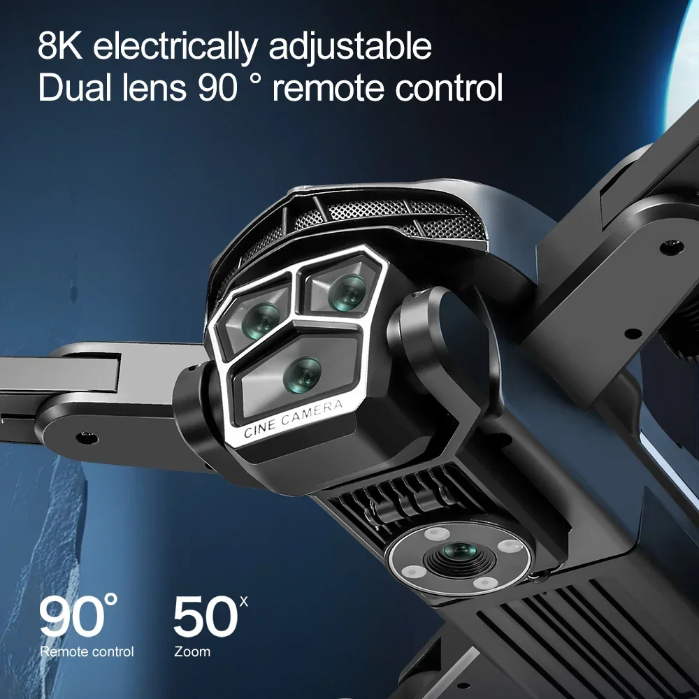Дрон V188 с двойным объективом WIFI профессиональная воздушная камера 6k RGB градиент