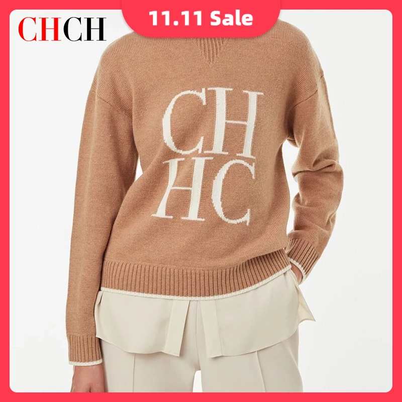 

CHCH 2022 Women's Hoodie Casual Long Sleeve Knitwear Street Sportswear Fiber and Nylon Soft Stretch Pullover Women's Sweatshirt