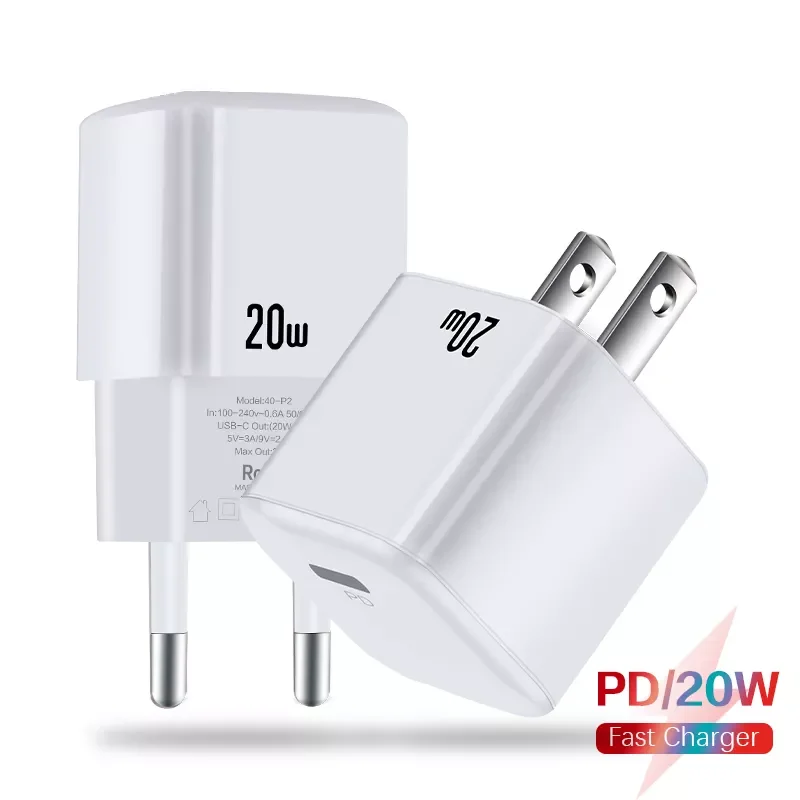 

20W USB Charger Type C PD Fast Charging Wall Portable Phone Charger Adapter for iPhone 12 11 Xiaomi Oneplus Quick USB C Chargers