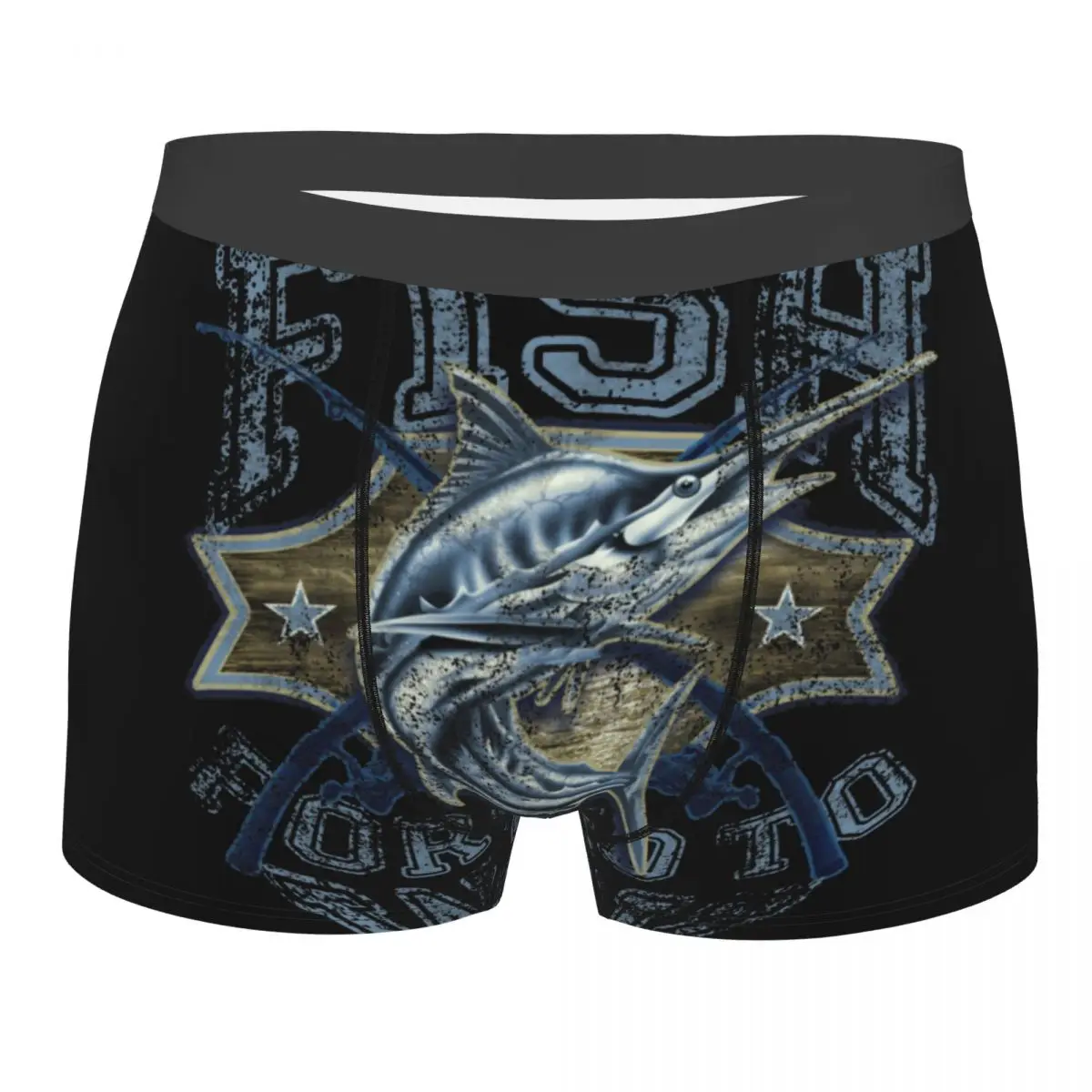 

Born To FISH Forced To Work Fishing Fisherman (2) Man Underwear Boxer Briefs Shorts Panties Printed Soft Underpants for Male