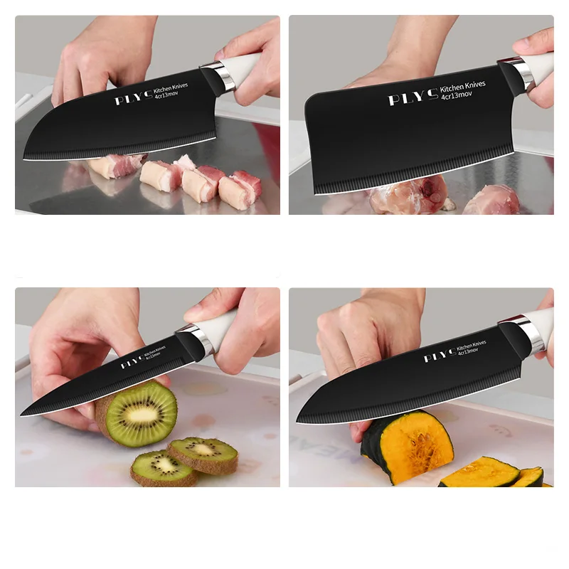 Набор ножей из нержавеющей стали для кухни полный набор бытовых заостренных