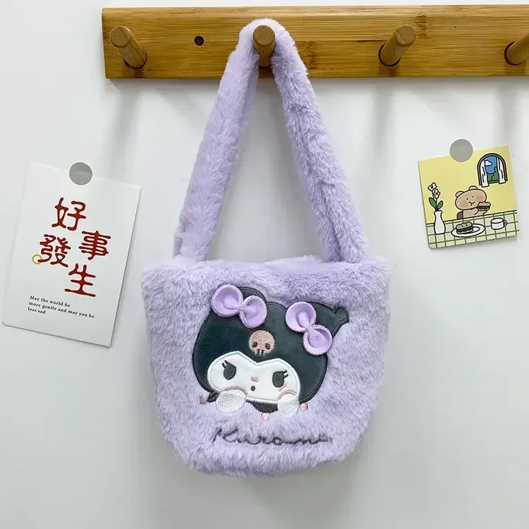 

Sanrio Cartoon Portable Shopping Lunch Box Bag Grabber Doll Doll Double Pull Toy Large Capacity Bag Pacha Dog Melody Kuromi
