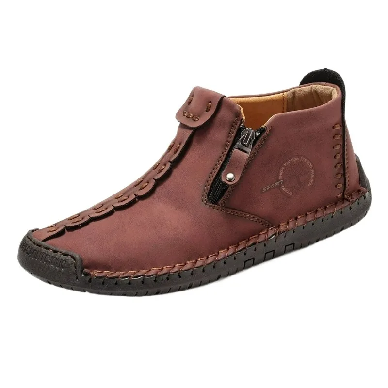 

High Quality Genuine Leather Men Shoes Set foot Casual Slip On Men Loafers Men Flats Moccasins Shoes Plus Size Handmade shoes