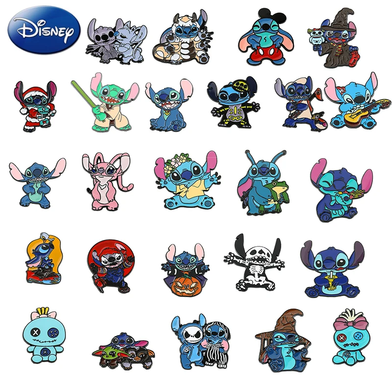 

Disney Stitch Enamel Pins Anime Figure Brooch Metal Cartoon Broochs Backpack Badge Jewelry for Friends Bag Accessories Gift