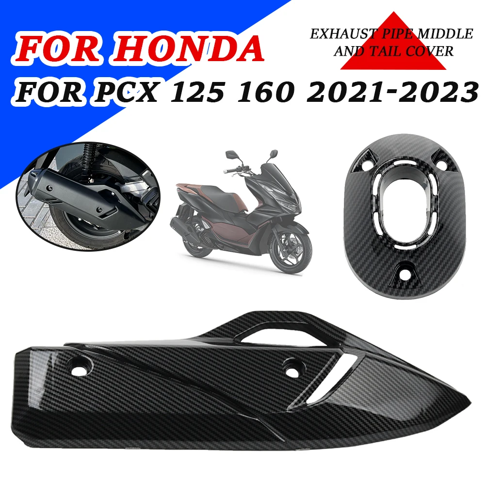 

Motorcycle Accessories Exhaust Pipe Protection Cover Guard Port Tail Cover For Honda PCX160 PCX 160 PCX 125 PCX125 2021 2022