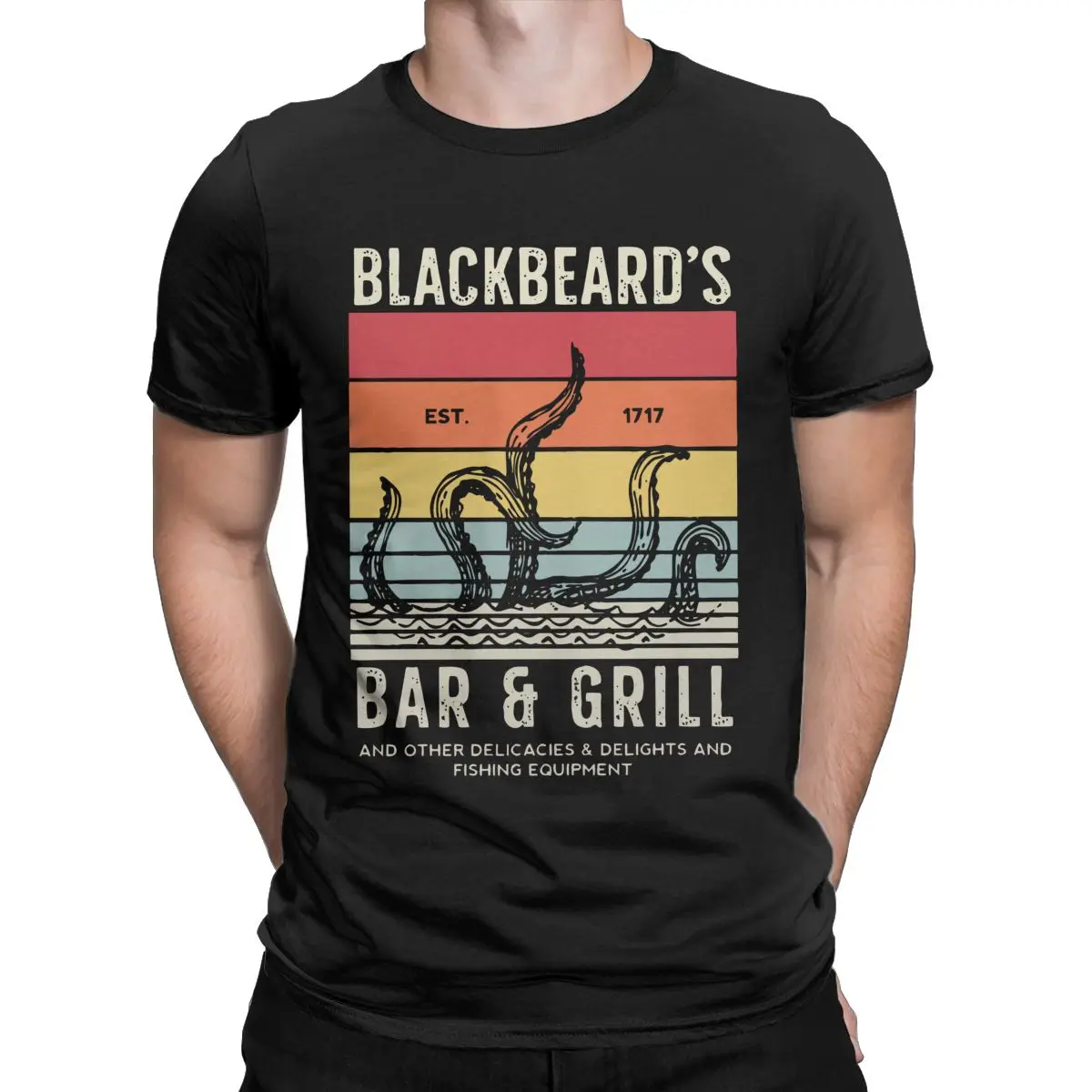 

T shirt for men Our Flag Means Death Blackbeard's Bar And Grill Vintage Short Sleeve O Neck Tee Shirt Summer T-Shirts