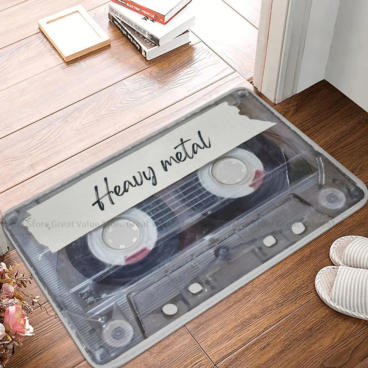 Recorded Music Cassette Old School Bathroom Mat Heavy Metal Doormat Living Room Carpet Balcony Rug Home Decor