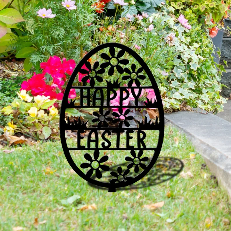 

[Wall Adhesive Wallpaper] Ykl174 Cross-Border Easter Egg Three-Dimensional Courtyard Floor Outlet Garden Outdoor Holiday Decorat