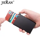 Rfid-кошелек с защитой от кражи, умный тонкий чехол для кредитных карт, чехол для ID карт, автоматически всплывающий, твердый металлический кошелек для банковских карт, деловой мини-кошелек